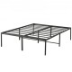 Comprar Estrutura de cama de casal 160 x 208 x 46 cm Estrutura de metal sólido Carga de 680 kg Cama de metal Espaço de armazenamento sob a cama Deslizante silencioso Fácil montagem para casa, preto