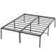 Comprar Marco de Cama Doble 160 x 208 x 46 cm Estructura Sólida de Metal Carga de 680 kg Cama Metálica Espacio de Almacenamiento Debajo de Cama Deslizamiento Silencioso Montaje Fácil para Casa, Negro