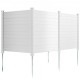 Comprar Panel de Protección Exterior 127x127 cm Kit de Valla de Jardín Horizontal 4 Paneles de Privacidad con Estacas de Metal, Accesorios para Suelos Blandos, Aire Acondicionado Oculto, Botes de Basura