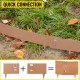 Buy Galvanized Steel Edging 10 x 99 cm Lawn Edging 5 Pieces Border Fence Total Length 4.95 m Brown Flexible Garden Border Edging for Gardens Paths Patios