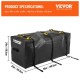 Buy Cargo Carrier Bag 20 Cubic Feet, Car Carrier Bag 59"x24"x24" Cargo Bag, 840D Waterproof PVC Fabric, Double Protection Zipper with 7 Straps for Car