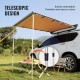 VEVOR Toldo Retráctil para Coche 2x2,5 m Toldo Lateral para Coche PU3000 mm UV50+ Resistente al Sol/Agua/Viento con Bolsa de Almacenamiento Toldo Lateral/Trasero para Camiones Furgonetas Autocaravanas