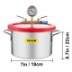 Buy Vacuum Chamber 1.5 Gallon Stainless Steel Vacuum Pump 25×15cm Vacuum Chamber with Tempered Glass Lid 160°F Stainless Steel Chamber Kit