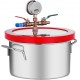 Buy Vacuum Chamber 1.5 Gallon Stainless Steel Vacuum Pump 25×15cm Vacuum Chamber with Tempered Glass Lid 160°F Stainless Steel Chamber Kit