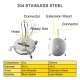 Buy 4000psi Pressure Surface Cleaner 15 x 45cm Rotating Surface Cleaner Stainless Steel Flat Surface Cleaner for Outdoor