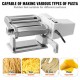 Buy Stainless Steel Electric Pasta Machine Italian Fresh Pasta Maker 9 Thicknesses 0.3-3mm Width 1.5/6.6mm 3/45mm Crank Included for Packaging Spaghetti, Meatballs and Ravioli