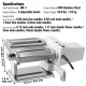 Buy Stainless Steel Electric Pasta Machine Italian Fresh Pasta Maker 9 Thicknesses 0.3-3mm Width 1.5/6.6mm 3/45mm Crank Included for Packaging Spaghetti, Meatballs and Ravioli