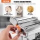 Buy Stainless Steel Manual Pasta Machine Italian Fresh Pasta Maker 9 Thicknesses 0.3-3mm Width 1.5/6.6mm 3/45mm Crank Included for Packaging Spaghetti, Meatballs, Ravioli