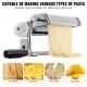 Comprar Máquina de Pasta Manual de Acero Inoxidable Máquina de Pasta Fresca Italiana 9 Grosores 0,3-3 mm Anchura 1,5/6,6 mm 3/45 mm Manivela Incluida para Envasado de Espaguetis, Albóndigas, Raviolis