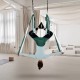 Comprar Juego de columpio aéreo para yoga, hamaca de yoga de 2,5 m, columpio colgante, equipo de inversión de trapecio con accesorios de montaje en techo, carga máxima 300 Kg, Verde y Blanco