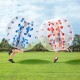 Comprar Bola de choque inflable Bola de choque de parachoques 2 piezas 1,2 m x 1,03 m Bola de colisión humana Bola de rebote de burbujas cuerpo de PVC Bola de parachoques inflable de puntos rojo+azul