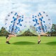 Comprar Bola de choque inflable de parachoques 1 pieza 1,2 m x 1,03 m Bola de colisión humana Bola de rebote de burbujas de cuerpo de PVC Transparente + Bola de parachoques inflable de puntos azules