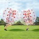 Comprar Bola de choque inflable de parachoques 1 pieza 1,2 m x 1,03 m Bola de colisión humana Bola de rebote de burbujas de cuerpo de PVC Transparente + Bola de parachoques inflable de puntos rojos