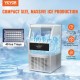 Buy Commercial Ice Cube Maker Machine 36kg/24h, 40 Ice Cube Trays 11kg Storage Capacity Self-Cleaning No Installation Freestanding for Home, Restaurant