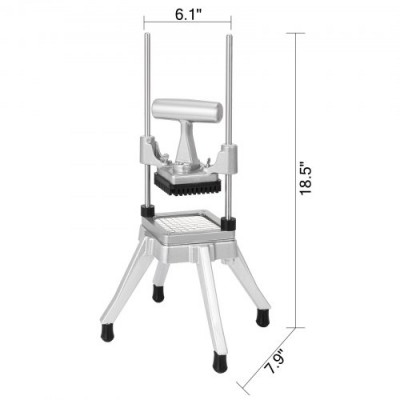 VEVOR Cortadora comercial de verduras, picador de 3/8 pulgada, trituradora, cortador de patatas fritas, cocina, cortador de verdoras, utensilios de cocina