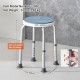 Comprar Asiento de Ducha Antideslizante Taburete de Baño Giratorio de 360° Altura Ajustable 360-485mm 136,1kg Silla de Ducha de Aluminio Ayuda para Ducha para Personas Mayores, Mujeres Embarazadas, Baño