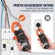 Buy Digital Clamp Meter T-RMS, 2000 Counts, 400A Clamp Meter, Measures Current Voltage Resistance Diodes Continuity Data Hold, with NCV for Home Appliances, Railway