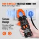 Buy Digital Clamp Meter TRMS Multimeter 5999 Counts 600A AC/DC Voltage Current Resistance Diodes Continuity Data Storage NCV for Home Appliances Maintenance