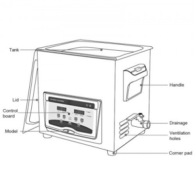 Limpiador Ultrasónico, Limpiador de Joyas, Máquina Ultrasónica, Limpiador Sónico, Digital, 30L