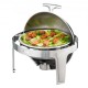 Buy Set of 2 Round Chafing Dishes, 5.5 L Each, Stainless Steel Buffet Warmer, Food Warmer, Roll-Up Lid, for Self-Service Buffet, Catering