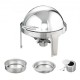 Buy Set of 2 Round Chafing Dishes, 5.5 L Each, Stainless Steel Buffet Warmer, Food Warmer, Roll-Up Lid, for Self-Service Buffet, Catering