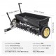 Koop Broadcast Spreader Spreader 45kg met 254mm wielen Stalen Spiked Beluchter Kunstmeststrooier Tuinzaaimachine Zoutstrooier voor residentieel, boerderij, land, Zwart