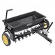 Koop Broadcast Spreader Spreader 45kg met 254mm wielen Stalen Spiked Beluchter Kunstmeststrooier Tuinzaaimachine Zoutstrooier voor residentieel, boerderij, land, Zwart