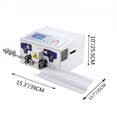 Máquina Peladora de Cables Automática de 300 W, Peladora de Alambre Computarizada con Longitud de Corte de 100.000 mm, Máquina Pelacables de 50 Hz con Pantalla LCD para Cables de PVC y Silicona