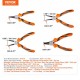 Buy 4 Pcs Carbon Steel Circlip Pliers Set for Outdoor and Indoor with Non-Slip Straight and Curved Handles with Storage Pouch for Mechanical Work