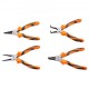 Buy 4 Pcs Carbon Steel Circlip Pliers Set for Outdoor and Indoor with Non-Slip Straight and Curved Handles with Storage Pouch for Mechanical Work