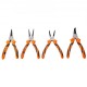 Buy 4 Pcs Carbon Steel Circlip Pliers Set for Outdoor and Indoor with Non-Slip Straight and Curved Handles with Storage Pouch for Mechanical Work