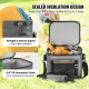 Buy Insulated Cooler Bag 24 Cans Waterproof Portable Cooler Bag 36x28x30.3cm PE Nylon Insulated Cooler Bag with Zipper Shoulder Strap Soft Sided Cooler Bag for Picnic, Camping, Travel, Beach