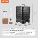 Buy 50L Worm Composter with 5 Trays Garden Composter Worm Compost Bin for Food Waste Recycling Worm Excrement Worm Tea Vermiculture