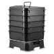 Buy 50L Worm Composter with 5 Trays Garden Composter Worm Compost Bin for Food Waste Recycling Worm Excrement Worm Tea Vermiculture