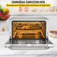 Buy Electric Convection Oven 47 L 1600 W Tabletop Oven 58 x 55 x 40 cm, Stainless Steel and Tempered Glass, Multifunction Electric Tabletop Oven 65-250 ℃ with 4 Shelves for Cafes