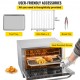 Buy Electric Convection Oven 47 L 1600 W Tabletop Oven 58 x 55 x 40 cm, Stainless Steel and Tempered Glass, Multifunction Electric Tabletop Oven 65-250 ℃ with 4 Shelves for Cafes