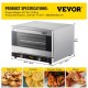 Comprar Forno elétrico de convecção 47 L 1600 W Forno de mesa 58 x 55 x 40 cm, aço inoxidável e vidro temperado, forno elétrico de mesa multifuncional 65-250 ℃ com 4 prateleiras para cafés