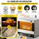 Comprar Forno elétrico de convecção 66 L 1800 W Forno de mesa 58 x 55 x 50 cm, aço inoxidável e vidro temperado, forno elétrico multifuncional de mesa 65-250 ℃ com 4 prateleiras para cafés