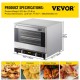 Comprar Forno elétrico de convecção 66 L 1800 W Forno de mesa 58 x 55 x 50 cm, aço inoxidável e vidro temperado, forno elétrico multifuncional de mesa 65-250 ℃ com 4 prateleiras para cafés