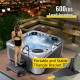 Buy Spa Side Handrail 103x48x141.5 cm Hot Tub Handrail 360° Rotating Iron Handrail with Base Load 280 kg Side Safety Rail with Screws Spa Bathtub