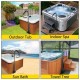 Koop Zijleuning voor spa 103x48x141,5 cm Hot Tub-leuning 360° draaibaar Ijzeren leuning met basisbelasting 280 kg Zijveiligheidsrail met schroeven Spabad