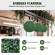 VEVOR Topiario artificial de boj, 406 mm, bola de boj artificial para exteriores, 2 plantas falsas de PE, 10 hojas reemplazables, 4 mariposas decorativas para decoración de interiores, jardín, terraza