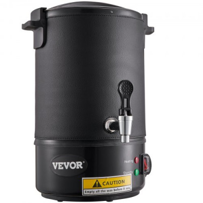 VEVOR Derretidor de Cera Eléctrico de 6,5 L Gran Capacidad Crisol de Cera Vela 1100 W Pico Máquina de Fusión de Cera Ajuste 30-110 °C con 100 Mechas y Pegatinas para Hacer Velas Jabón