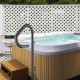 Buy Spa Side Handrail 54.2x37x160 cm 360° Swivel Jacuzzi Handrail Adjustable Height 122.92-160 cm Load 272 kg Anti-Rust Aluminum Sliding Mounting Base for Bathtub