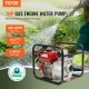 Comprar Bomba de agua con motor de gasolina 3" 7 HP 265 GPM elevación de 142 pies succión de 22 pies, bomba de transferencia de agua de basura de gasolina 4 tiempos, alta presión con 25 pies de manguera