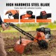 Buy 212CC 4-Stroke Gasoline Engine Thermal Tiller with 4 Adjustable Steel Rear Tines Wheels Soil Cultivator Easy Installation for Vegetable Gardens Farmland