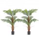 Comprar Árbol Artificial 1219mm Planta Artificial PE Areca Palmera 2 Árboles Falsos Verdes con Maceta 127x113 mm Decoración de Plantas Falsas para Hogar Oficina Centros Comerciales Interiores Exteriores