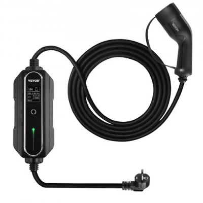 Cargador Portátil de Vehículos Eléctricos de 16 A Tipo 2, Cargador Home EV 3,6 kW Cargador de Coche EV Compatible con la Mayoría de los Coches Eléctricos, que Cumplen con la Norma IEC 62196-2