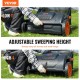 Buy 99L Manual Lawn Sweeper with Bag Sweeping Width 53.5cm Rotating Brush Adjustable Height with 25cm Wheels for Lawn Leaves Garden Dry Debris 112x67x90cm