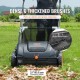 Buy 99L Manual Lawn Sweeper with Bag Sweeping Width 53.5cm Rotating Brush Adjustable Height with 25cm Wheels for Lawn Leaves Garden Dry Debris 112x67x90cm